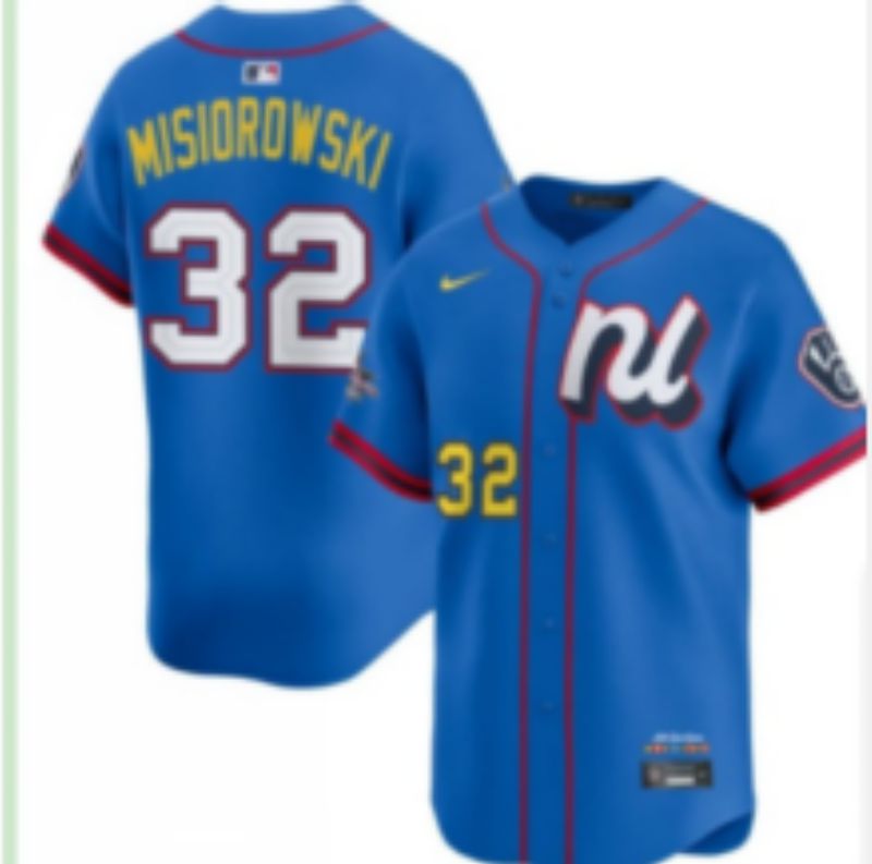 Men 2025 Milwaukee Brewers #32 Misiorowski Blue All star Nike MLB Jersey style 04->milwaukee brewers->MLB Jersey
